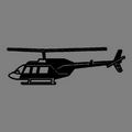 Paper Air Freshener - Helicopter (Left Side/Shadow) Tag